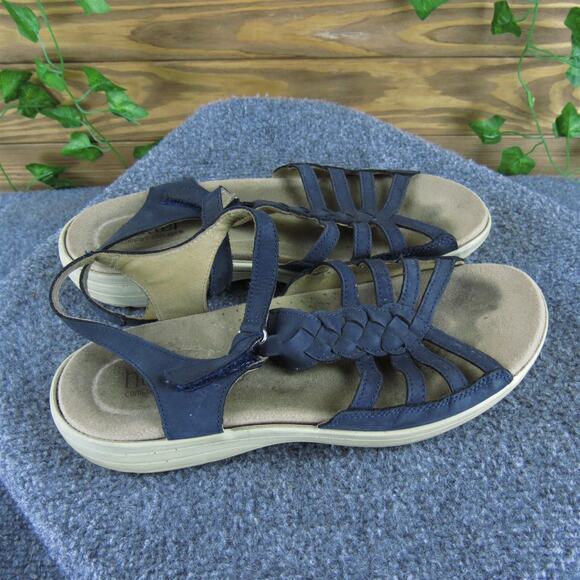 Hotter Women's Jenna Gladiator Blue‎ Leather Sz 8.5 Medium Used 2025 - Picture 3 of 7